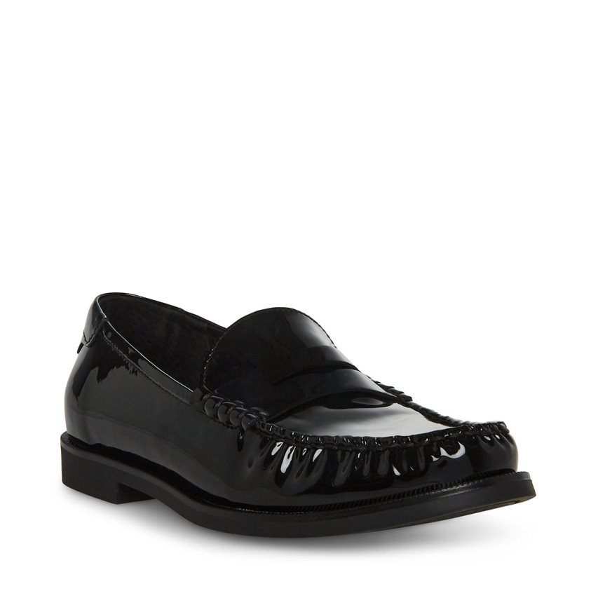 Loafers Steve Madden Emmet Charol Mujer Negras | ES NB3E16